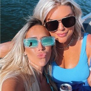 INDY - OPALESCENT TURQUOISE + TURQUOISE ICE MIRROR SUNGLASSES